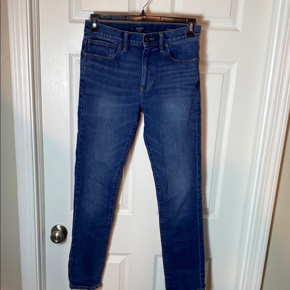J. Crew Women’s Blue Denim Straight Leg Jeans with Stretch W29 L32 Flex